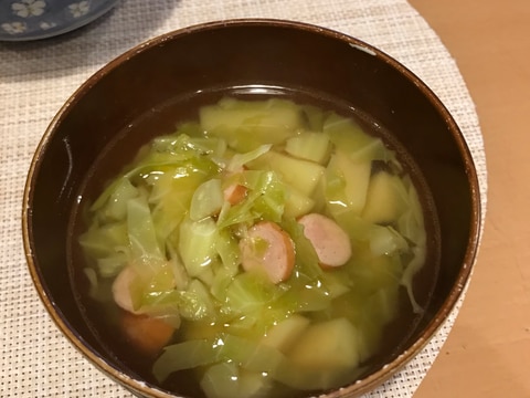パパパッとできるコンソメスープ